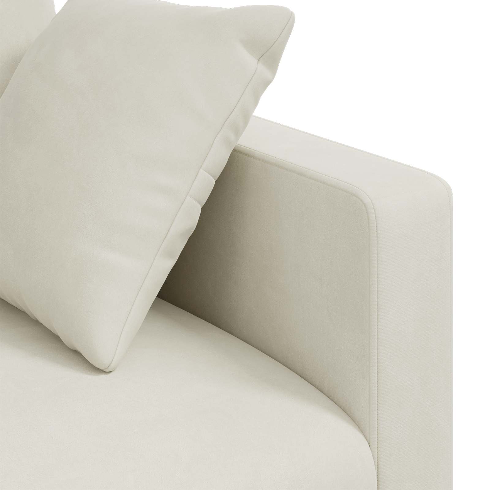 vidaXL Sofa Kremowy 138 x 78 x 80 cm Aksamit