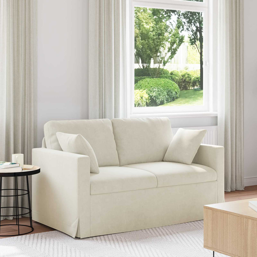 vidaXL Sofa Kremowy 138 x 78 x 80 cm Aksamit