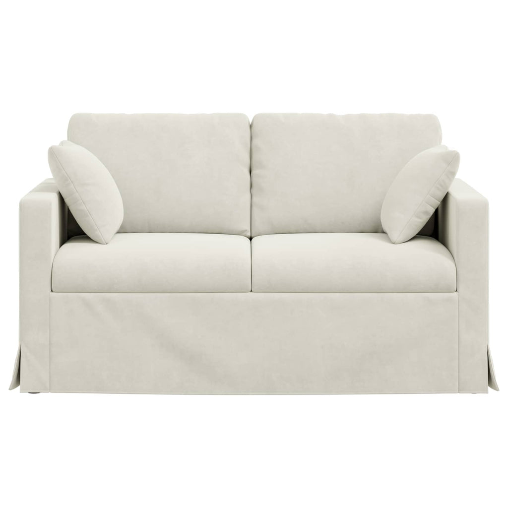 vidaXL Sofa Kremowy 138 x 78 x 80 cm Aksamit