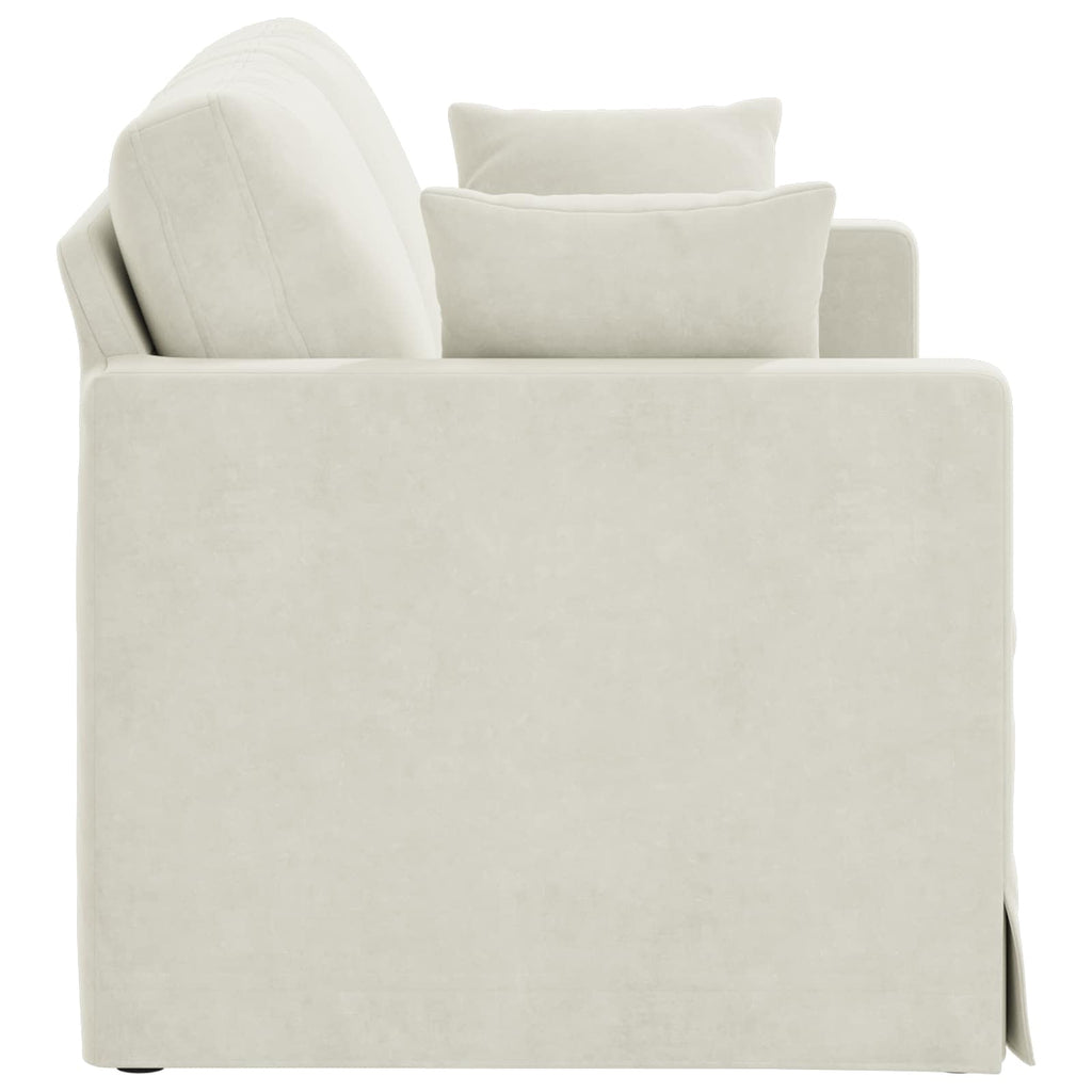 vidaXL Sofa Kremowy 138 x 78 x 80 cm Aksamit