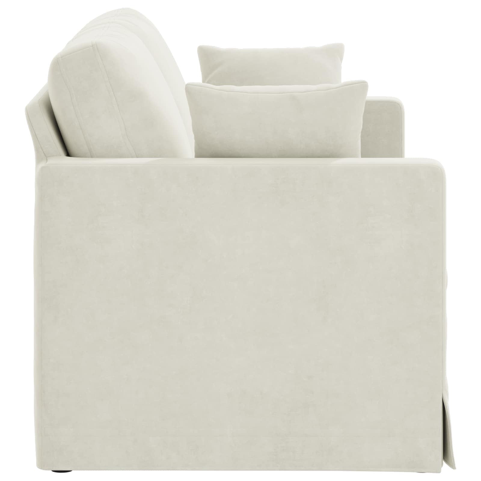 vidaXL Sofa Kremowy 138 x 78 x 80 cm Aksamit