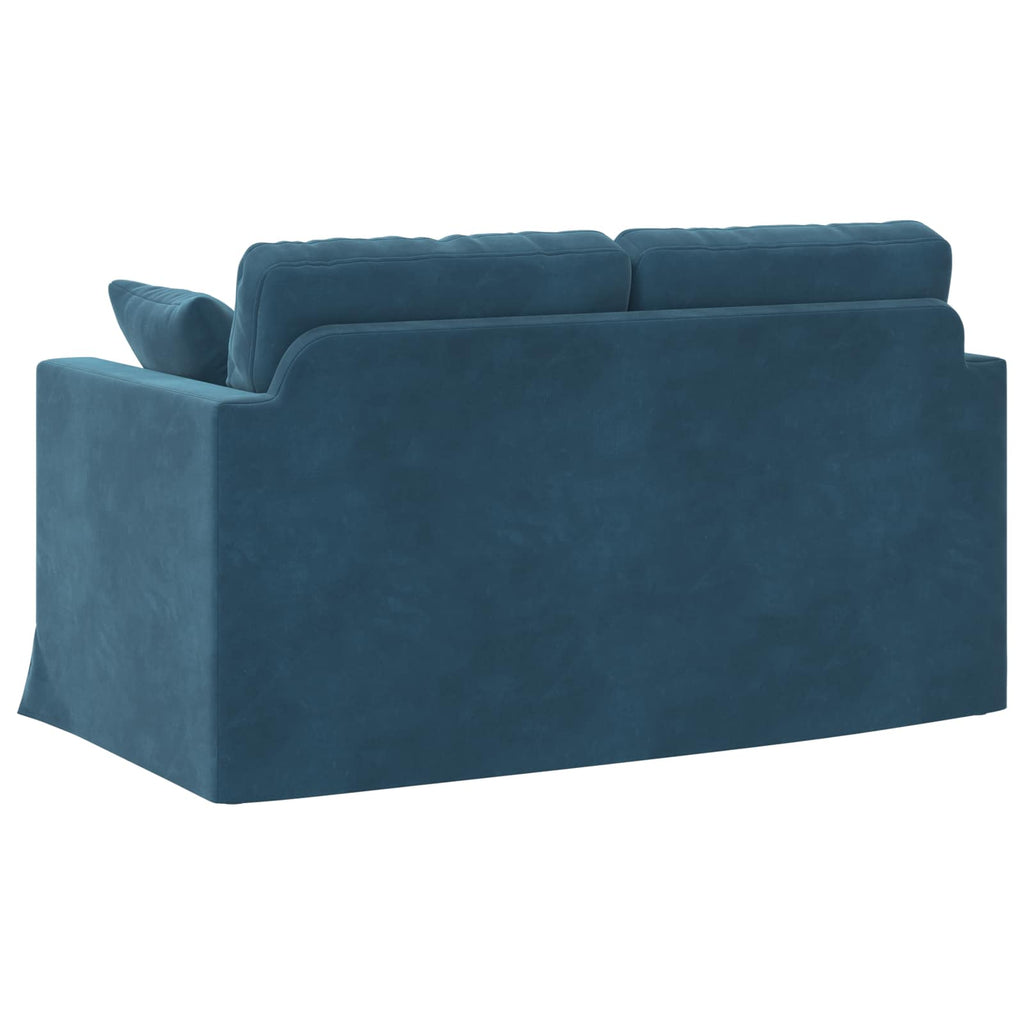 vidaXL Sofa Niebieski 138 x 78 x 80 cm Aksamit