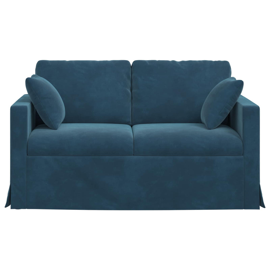 vidaXL Sofa Niebieski 138 x 78 x 80 cm Aksamit