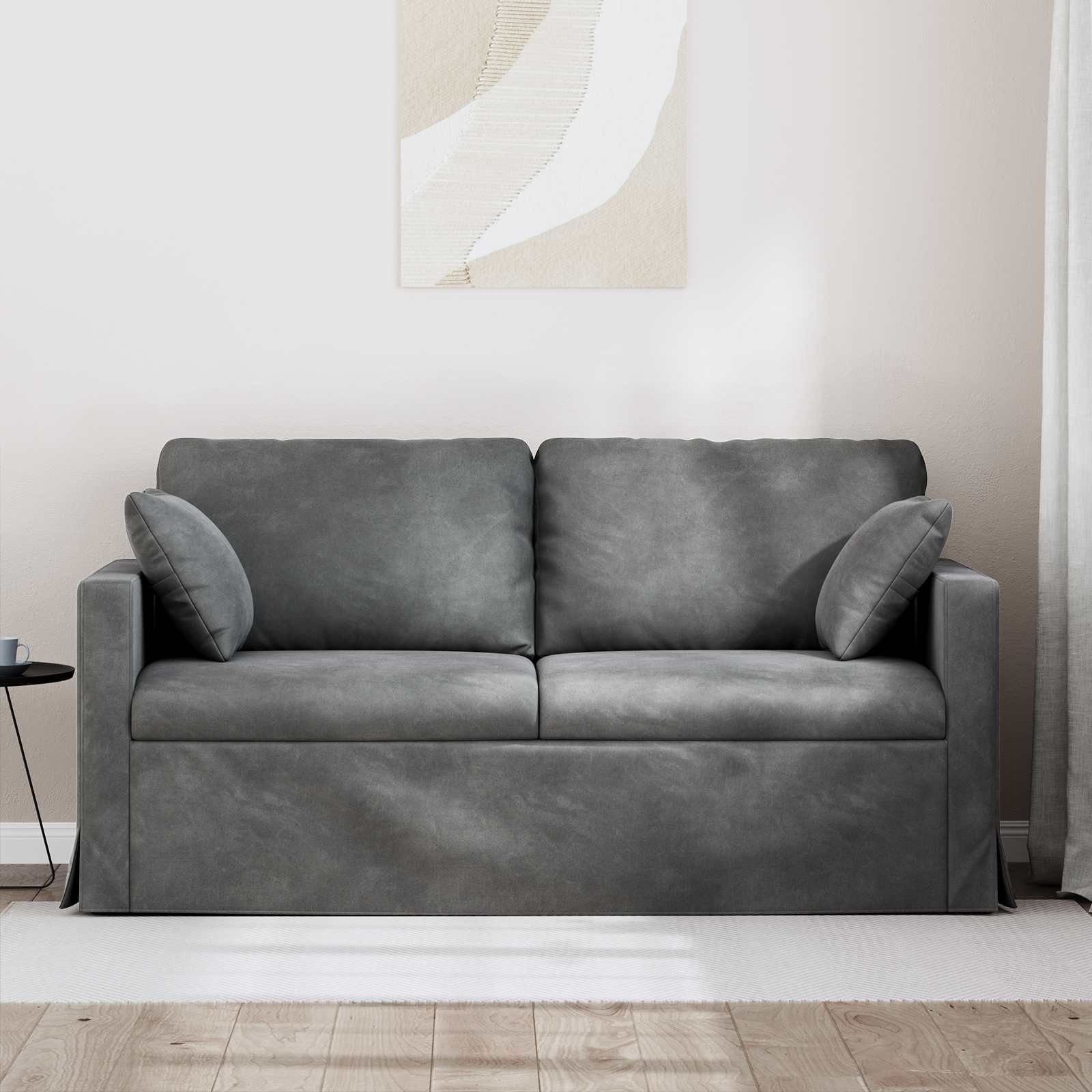 vidaXL Sofa Ciemnoszary 158 x 78 x 80 cm Aksamit