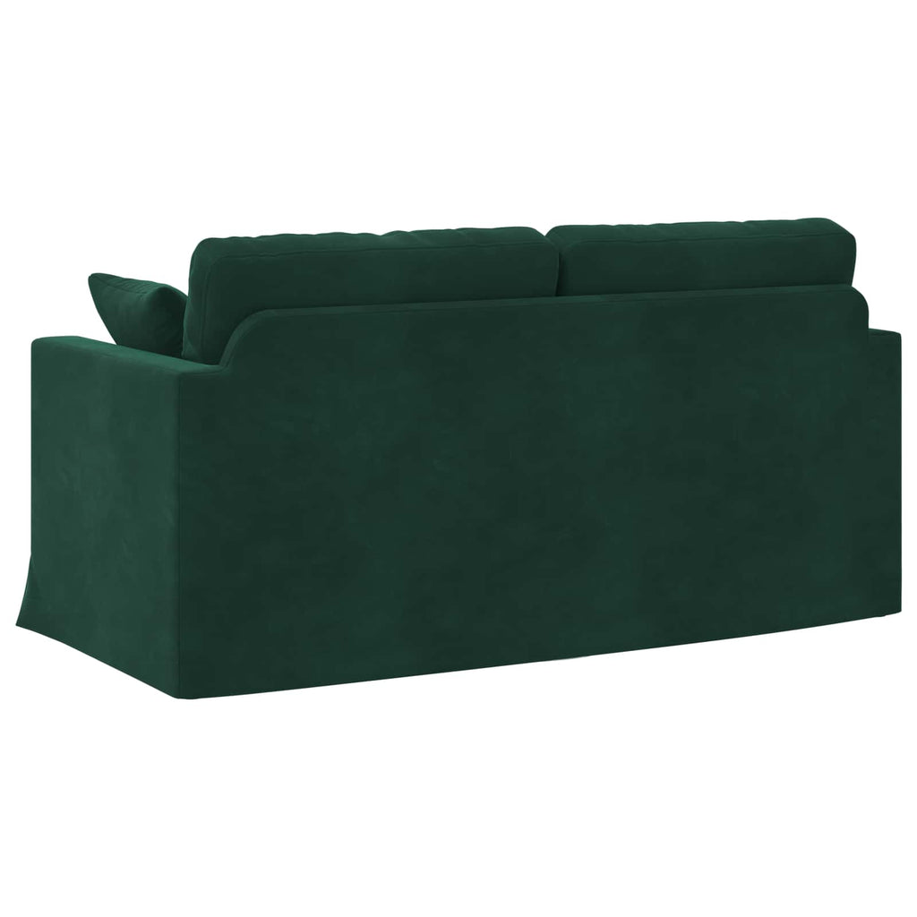 vidaXL Sofa Ciemna zieleń 158 x 78 x 80 cm Aksamit