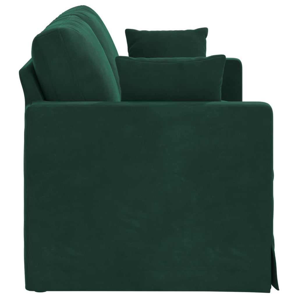 vidaXL Sofa Ciemna zieleń 158 x 78 x 80 cm Aksamit