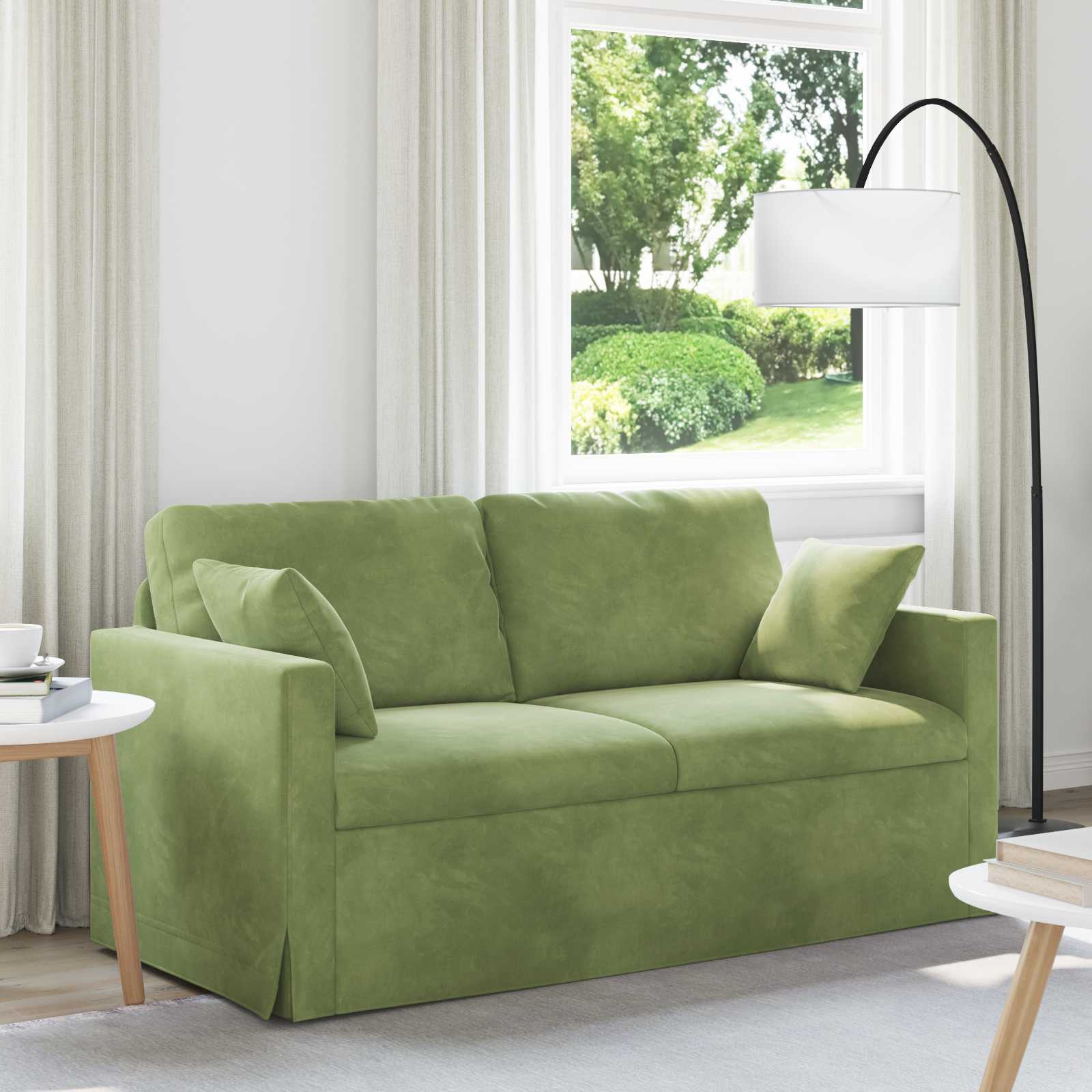 vidaXL Sofa Jasnozielony 158 x 78 x 80 cm Aksamit