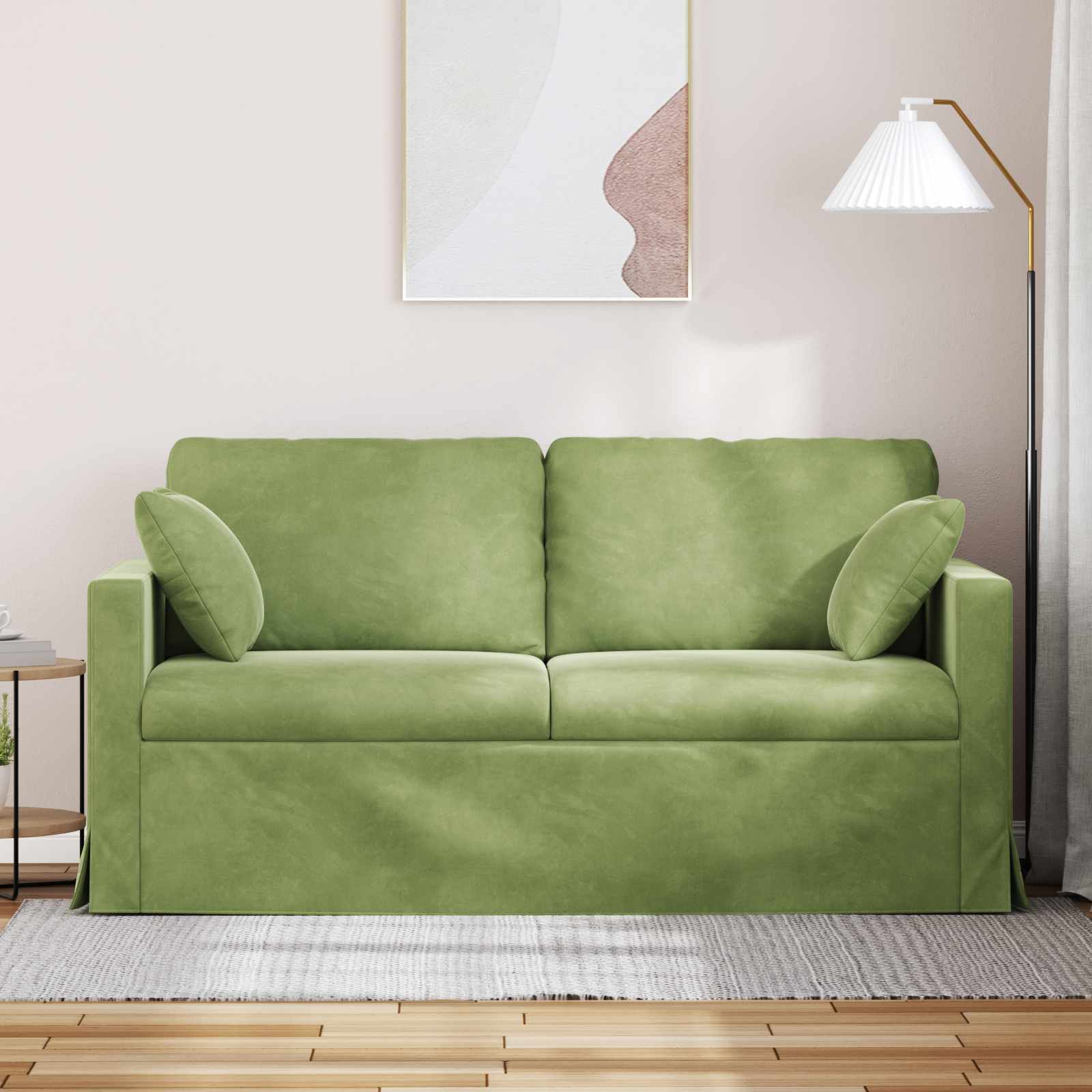 vidaXL Sofa Jasnozielony 158 x 78 x 80 cm Aksamit