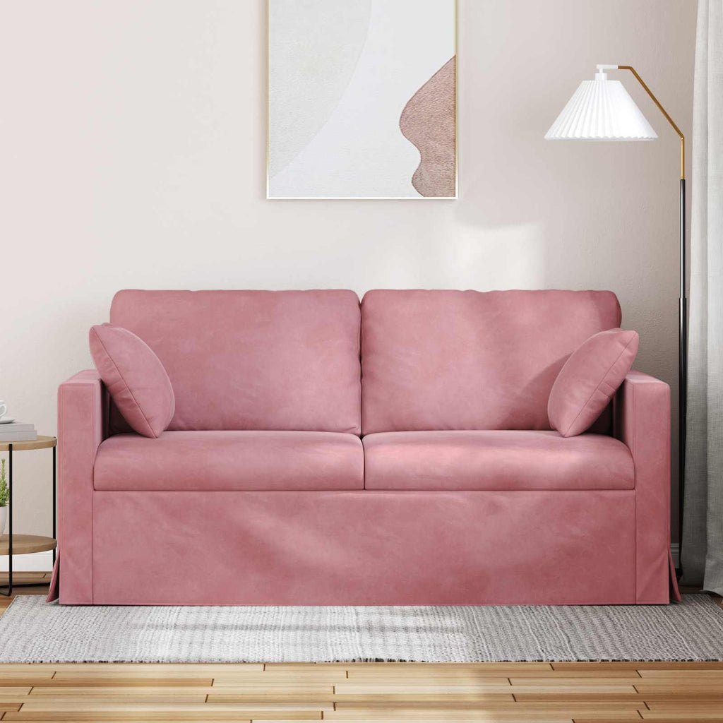 vidaXL Sofa Różowy 158 x 78 x 80 cm Aksamit