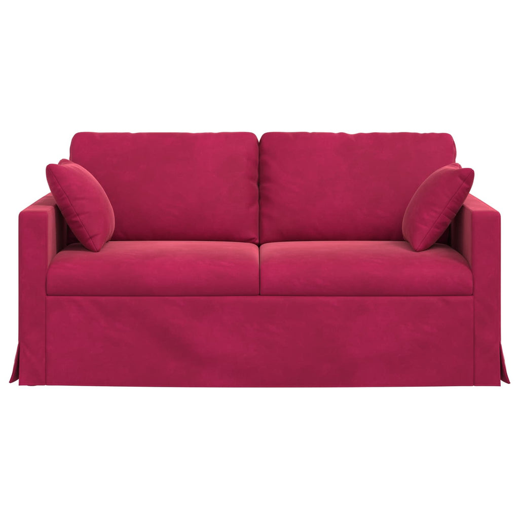 vidaXL Sofa Czerwone wino 158 x 78 x 80 cm Aksamit