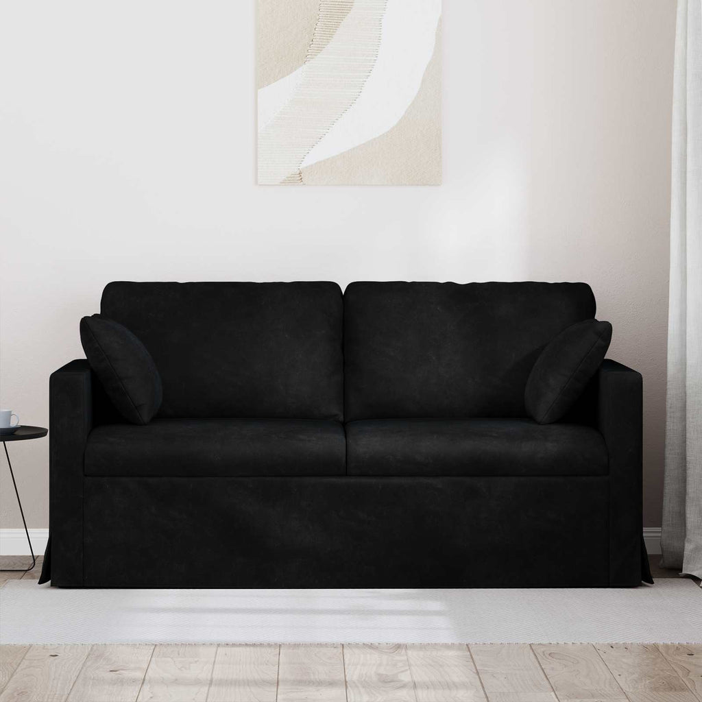 vidaXL Sofa Czarny 158 x 78 x 80 cm Aksamit