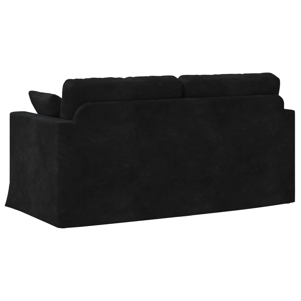vidaXL Sofa Czarny 158 x 78 x 80 cm Aksamit