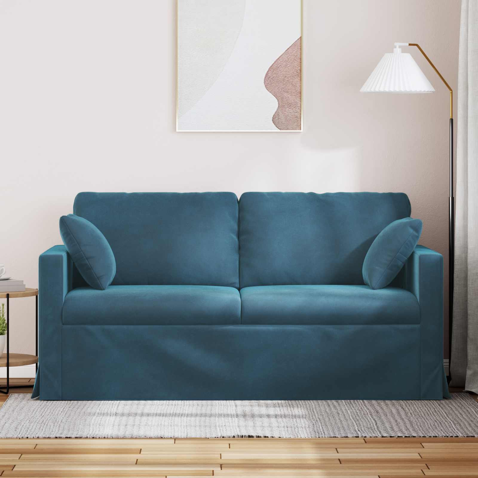 vidaXL Sofa Niebieski 158 x 78 x 80 cm Aksamit