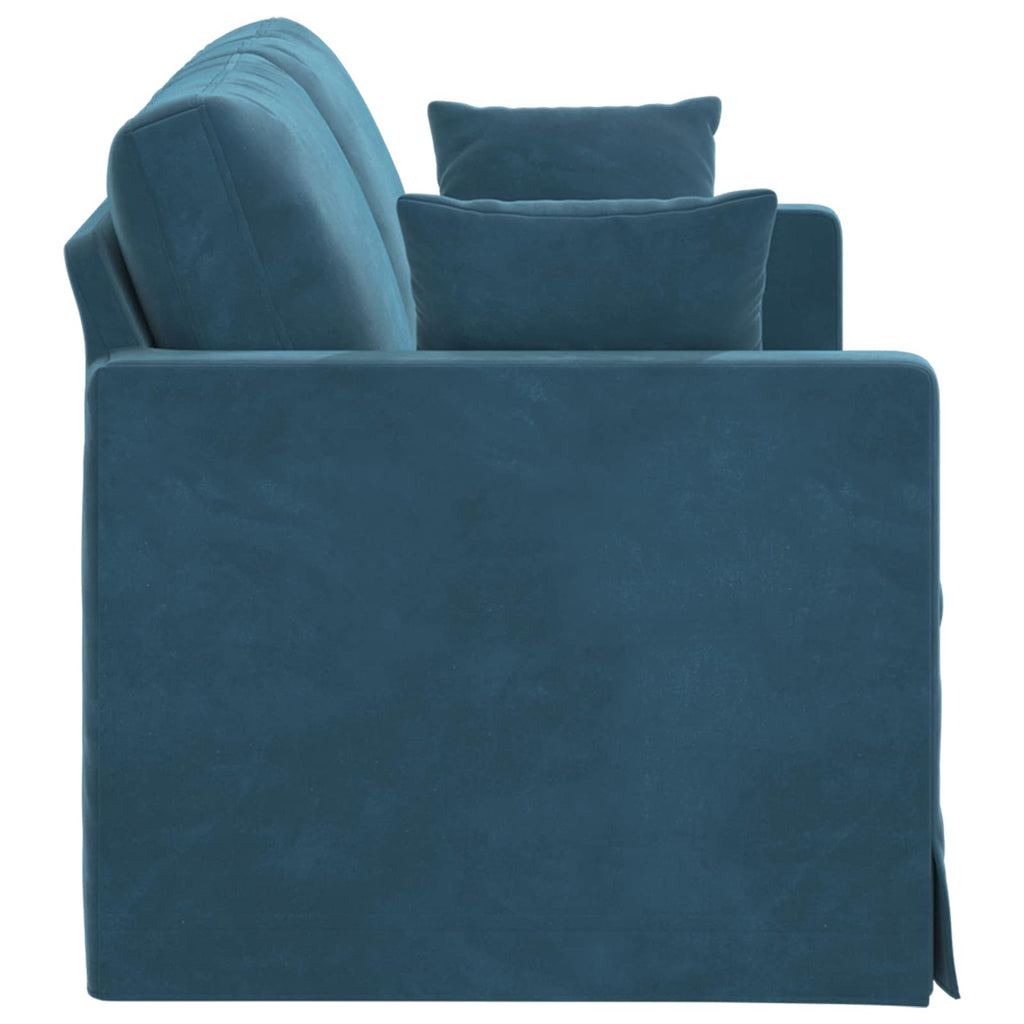 vidaXL Sofa Niebieski 158 x 78 x 80 cm Aksamit