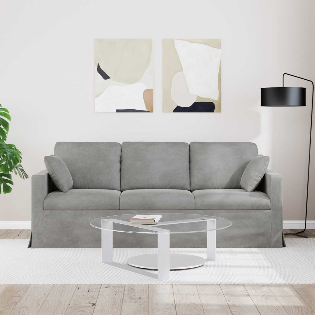 vidaXL Sofa Jasnoszary 198 x 78 x 80 cm Aksamit