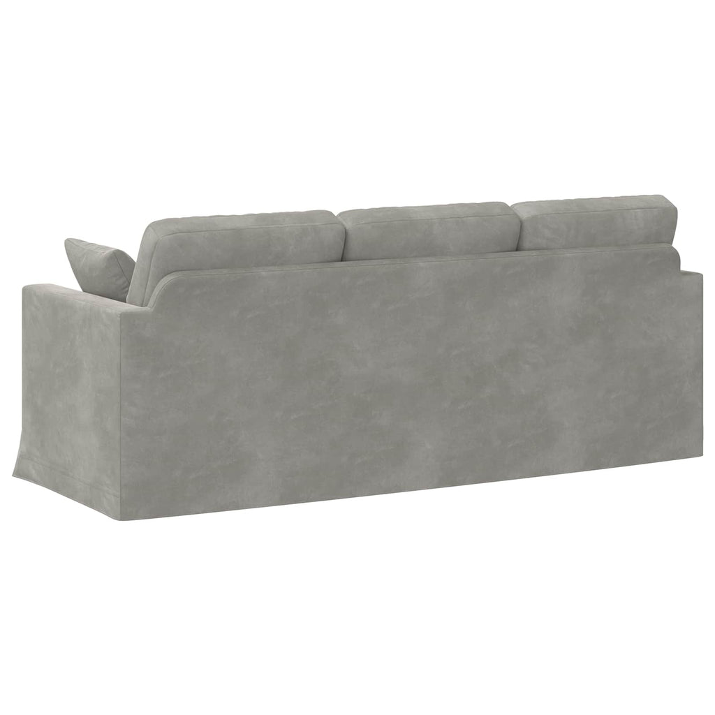 vidaXL Sofa Jasnoszary 198 x 78 x 80 cm Aksamit