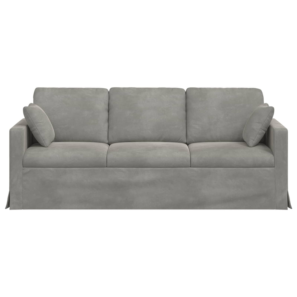 vidaXL Sofa Jasnoszary 198 x 78 x 80 cm Aksamit
