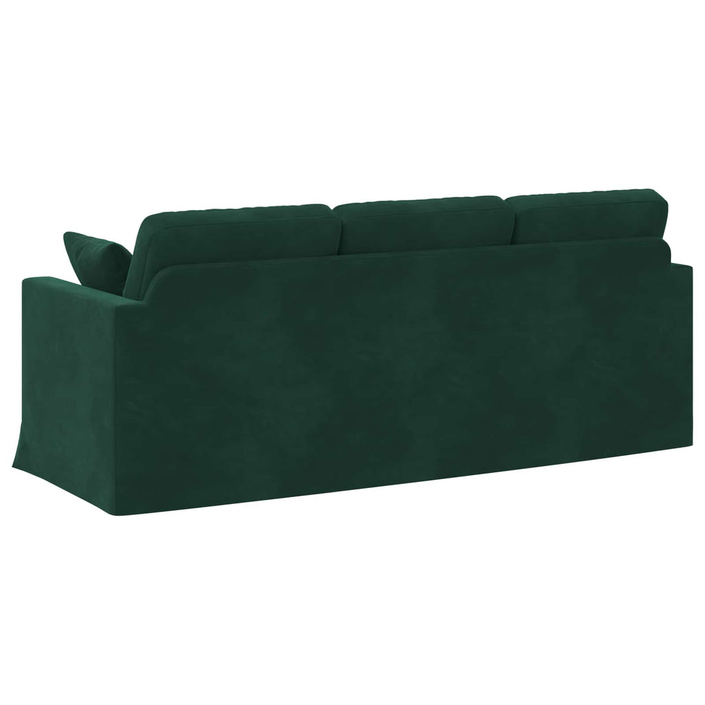 vidaXL Sofa Ciemna zieleń 198 x 78 x 80 cm Aksamit