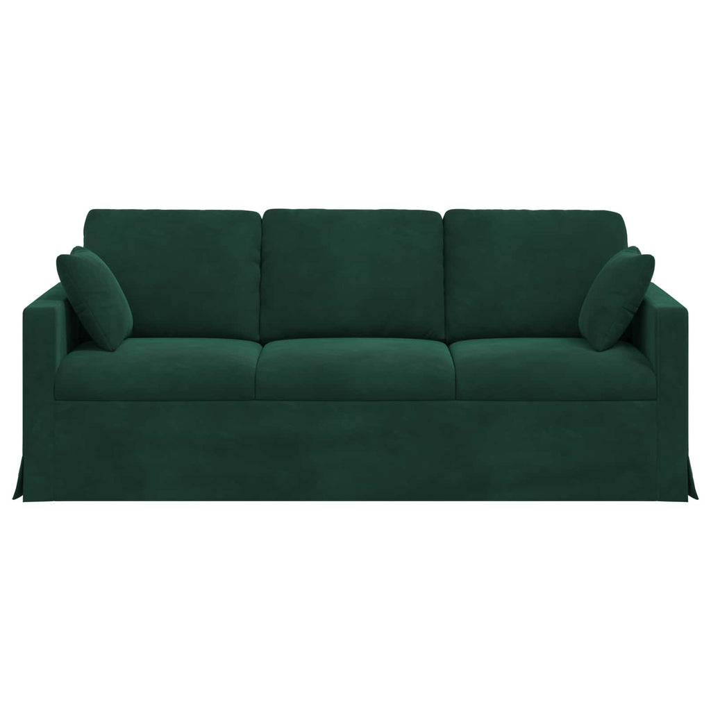 vidaXL Sofa Ciemna zieleń 198 x 78 x 80 cm Aksamit