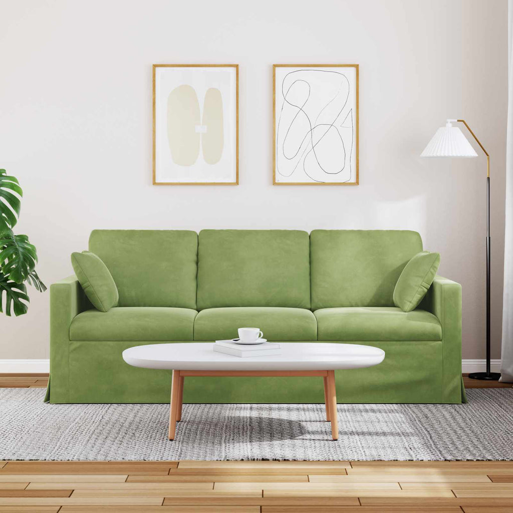 vidaXL Sofa Jasnozielony 198 x 78 x 80 cm Aksamit