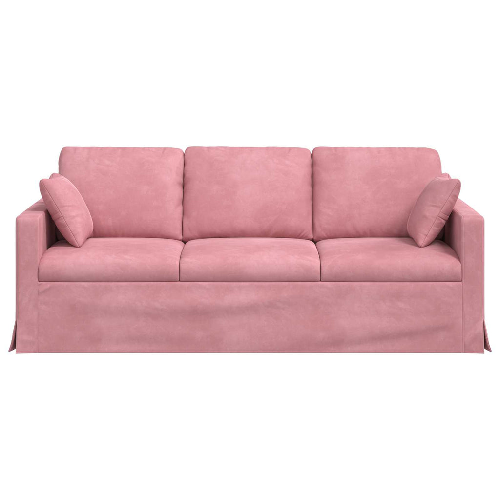 vidaXL Sofa Różowy 198 x 78 x 80 cm Aksamit