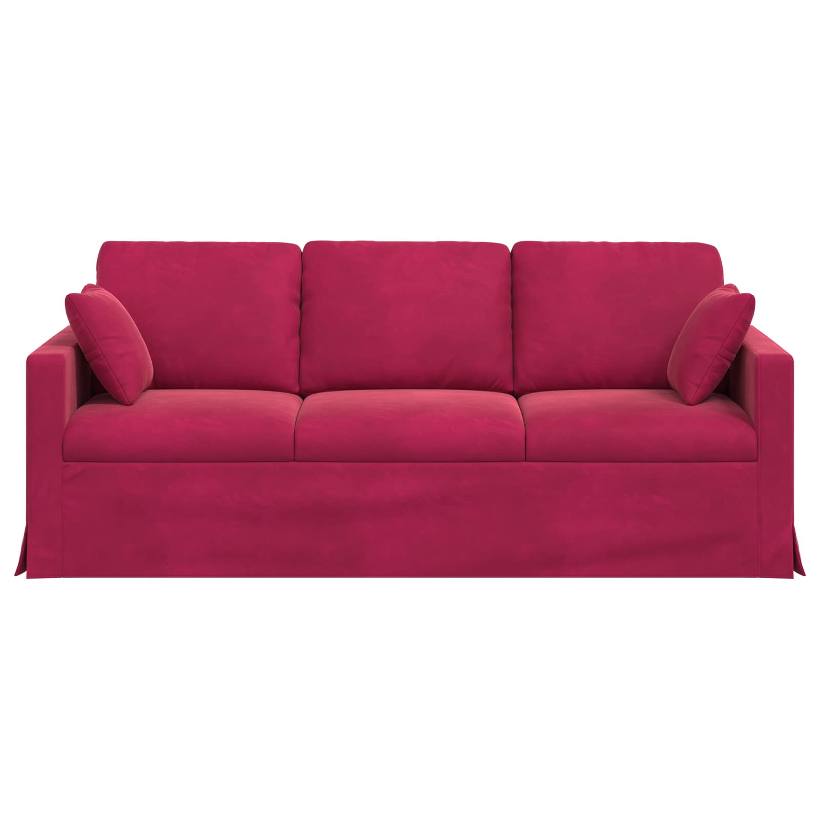 vidaXL Sofa Czerwone wino 198 x 78 x 80 cm Aksamit