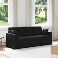 vidaXL Sofa Czarny 198 x 78 x 80 cm Aksamit