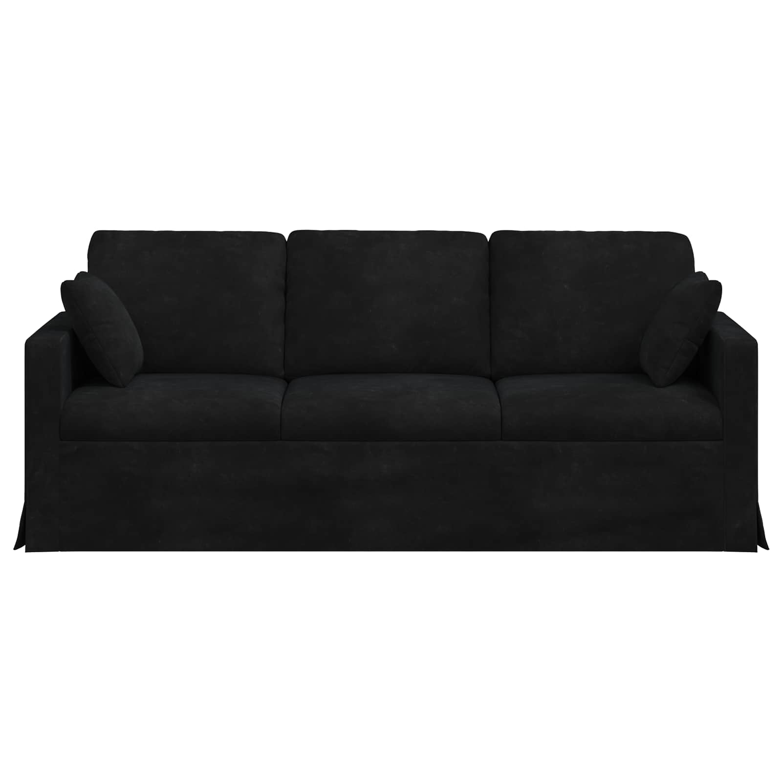 vidaXL Sofa Czarny 198 x 78 x 80 cm Aksamit