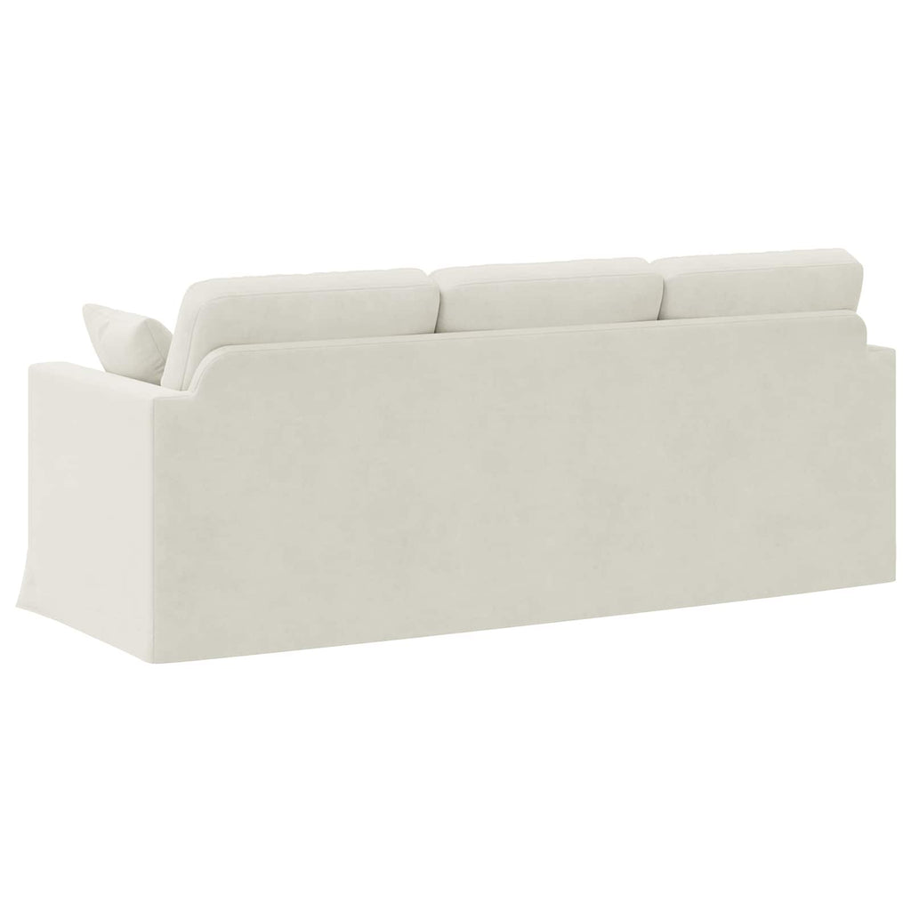 vidaXL Sofa Kremowy 198 x 78 x 80 cm Aksamit