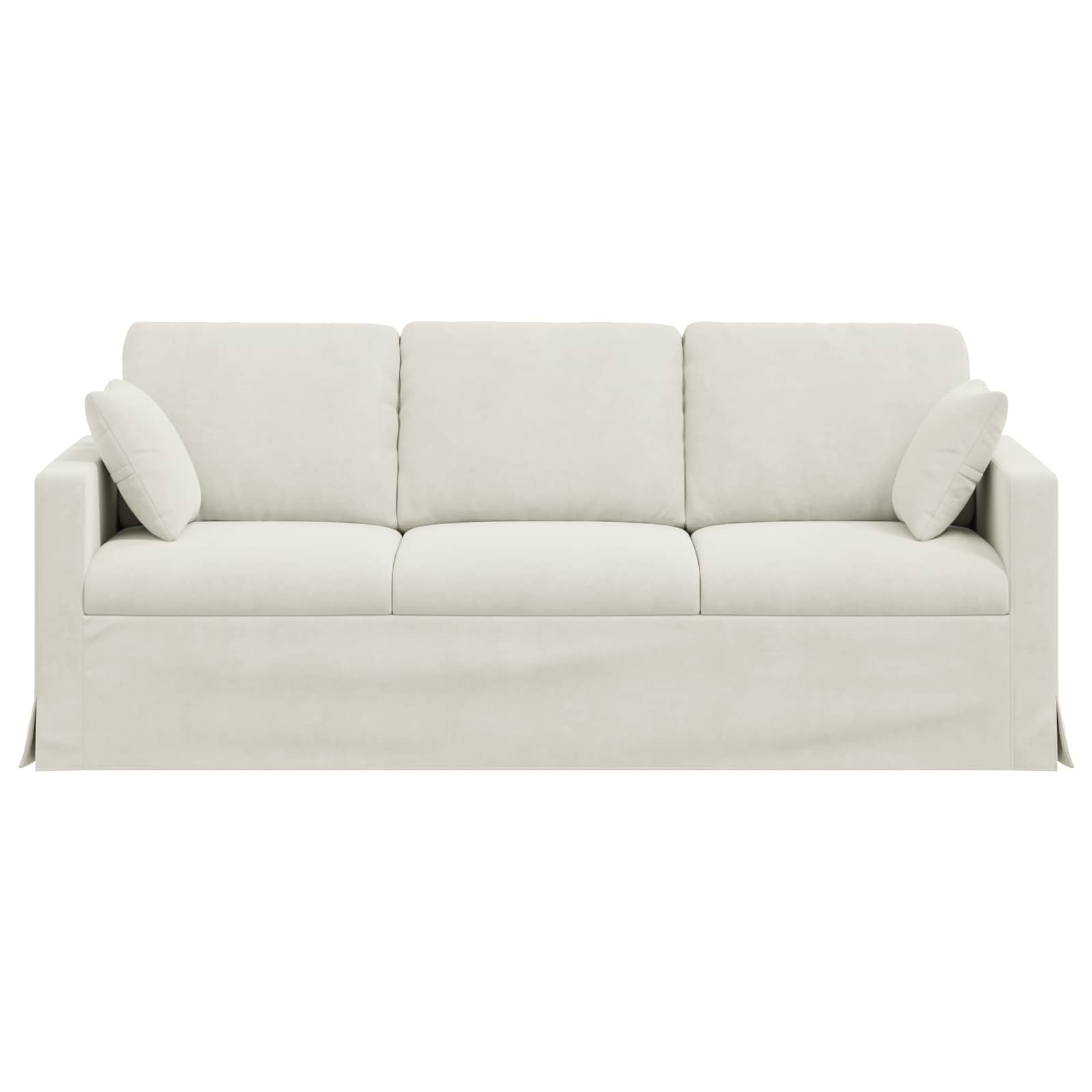 vidaXL Sofa Kremowy 198 x 78 x 80 cm Aksamit
