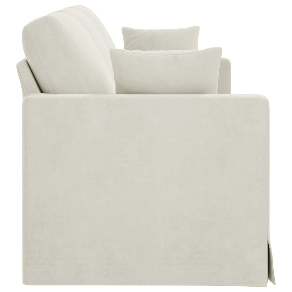 vidaXL Sofa Kremowy 198 x 78 x 80 cm Aksamit