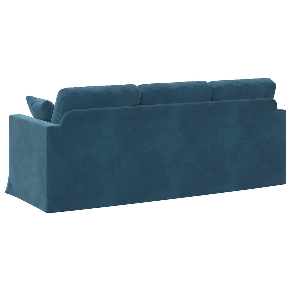 vidaXL Sofa Niebieski 198 x 78 x 80 cm Aksamit