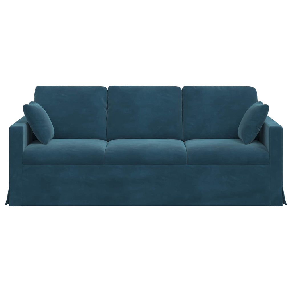 vidaXL Sofa Niebieski 198 x 78 x 80 cm Aksamit