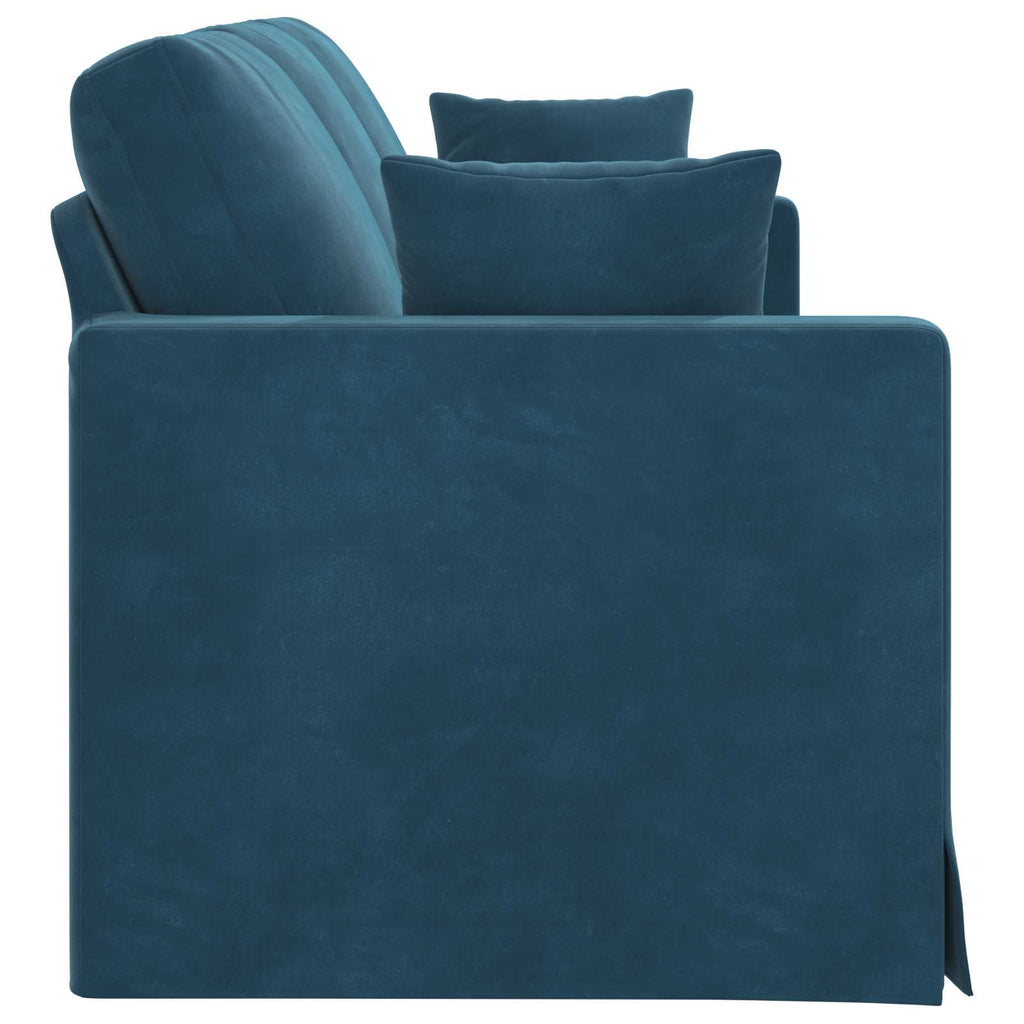 vidaXL Sofa Niebieski 198 x 78 x 80 cm Aksamit