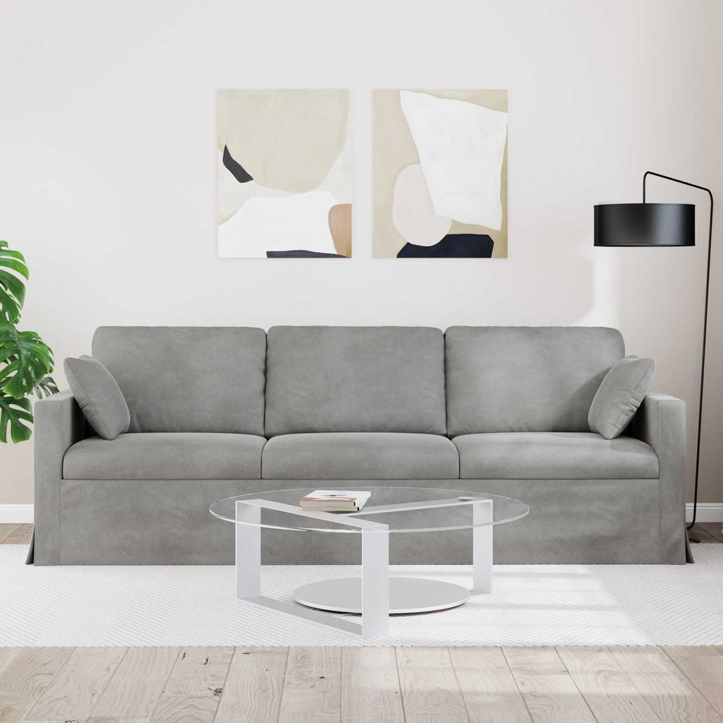 vidaXL Sofa Jasnoszary 228 x 78 x 80 cm Aksamit