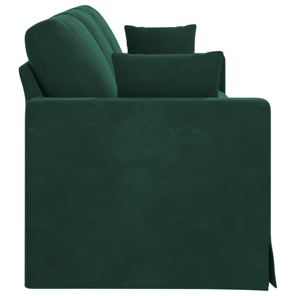 vidaXL Sofa Ciemna zieleń 228 x 78 x 80 cm Aksamit