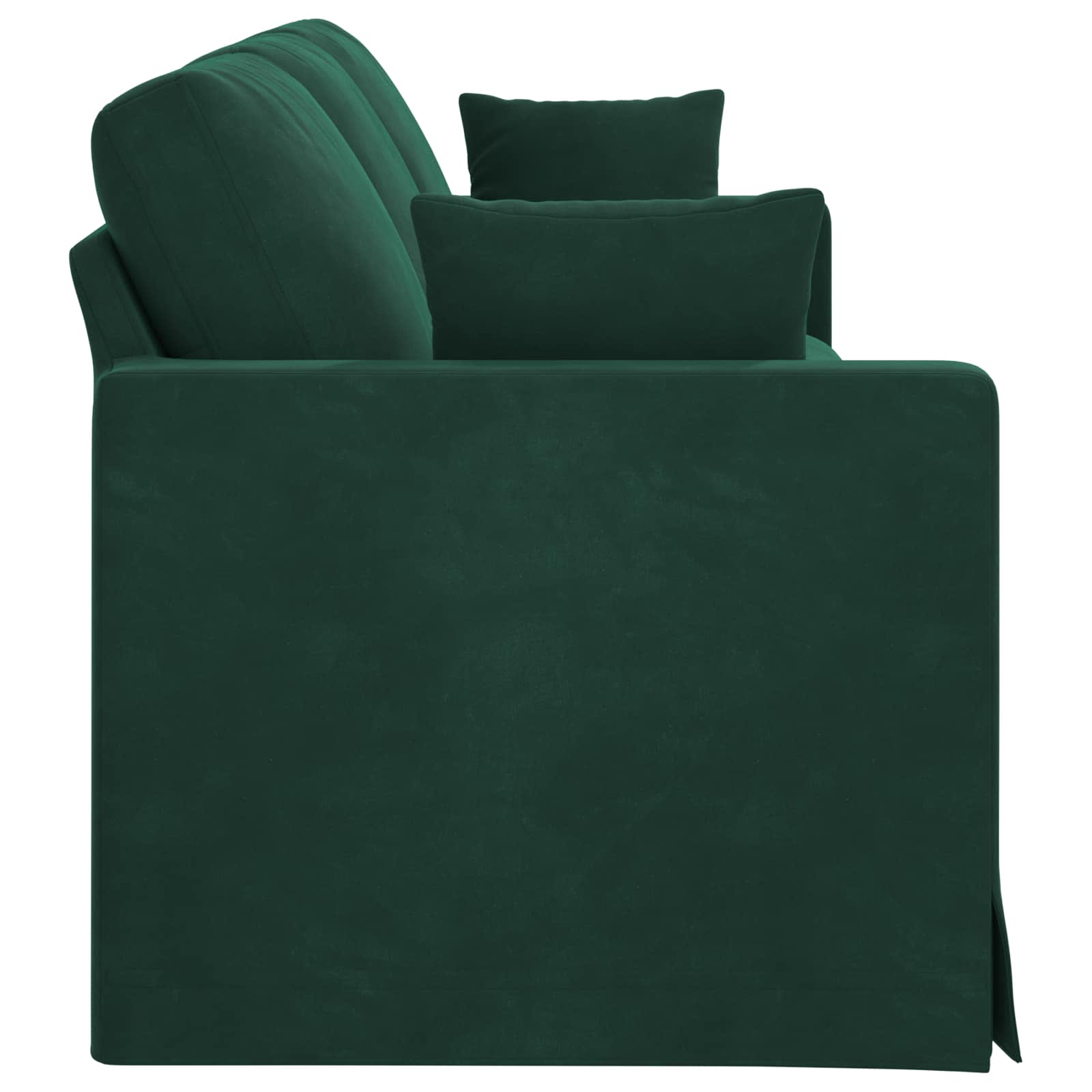 vidaXL Sofa Ciemna zieleń 228 x 78 x 80 cm Aksamit