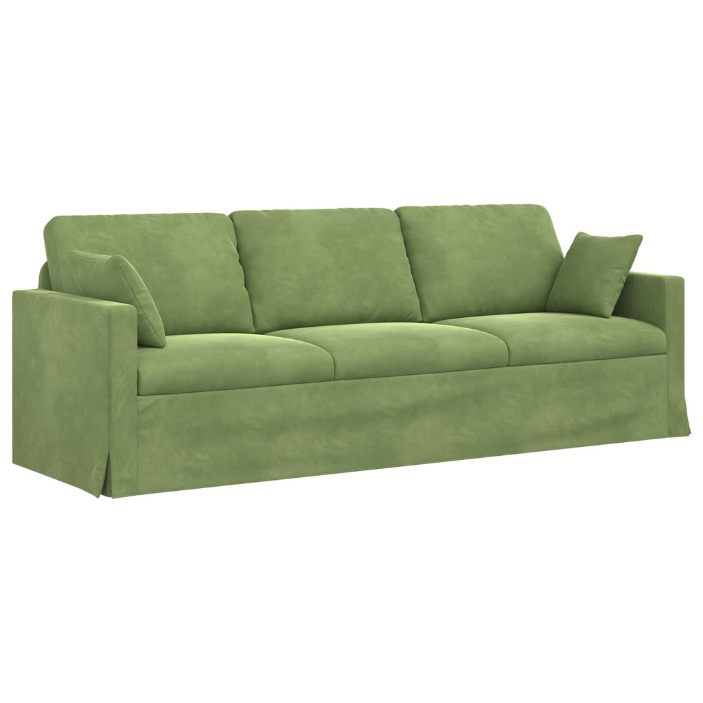 vidaXL Sofa Jasnozielony 228 x 78 x 80 cm Aksamit