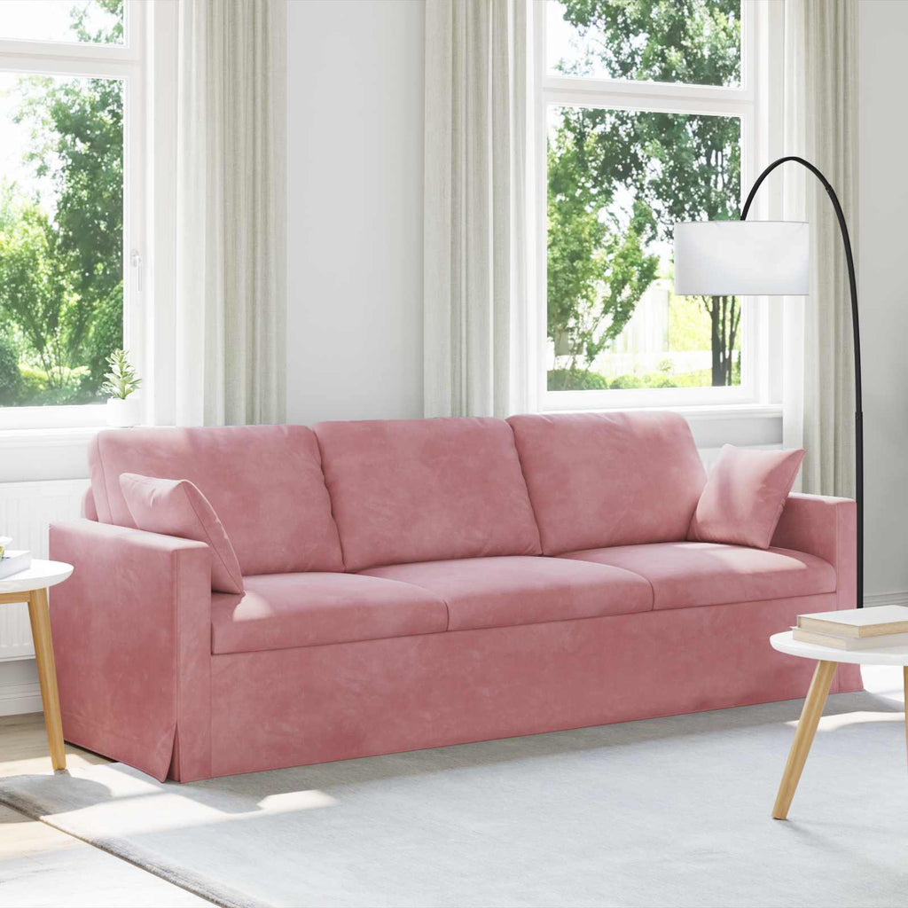 vidaXL Sofa Różowy 228 x 78 x 80 cm Aksamit