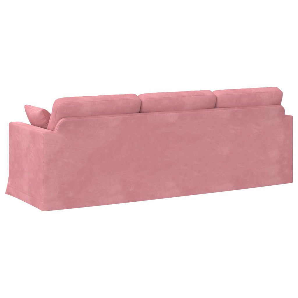 vidaXL Sofa Różowy 228 x 78 x 80 cm Aksamit