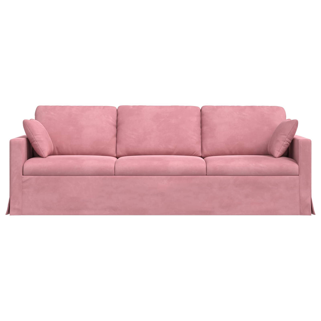 vidaXL Sofa Różowy 228 x 78 x 80 cm Aksamit