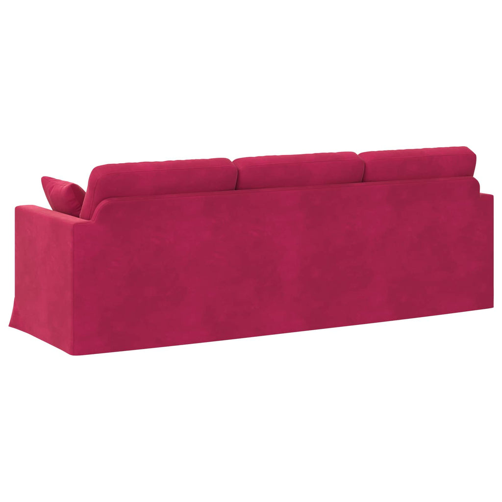 vidaXL Sofa Czerwone wino 228 x 78 x 80 cm Aksamit
