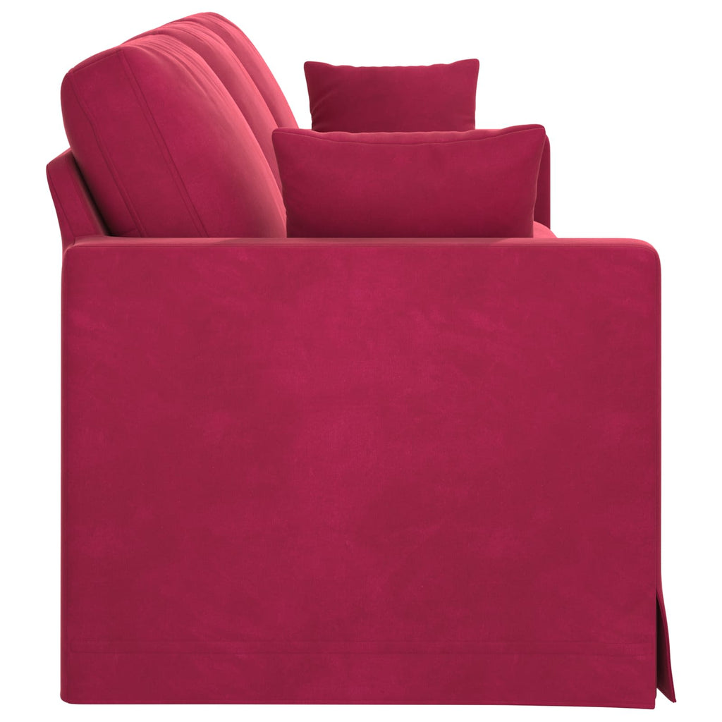 vidaXL Sofa Czerwone wino 228 x 78 x 80 cm Aksamit