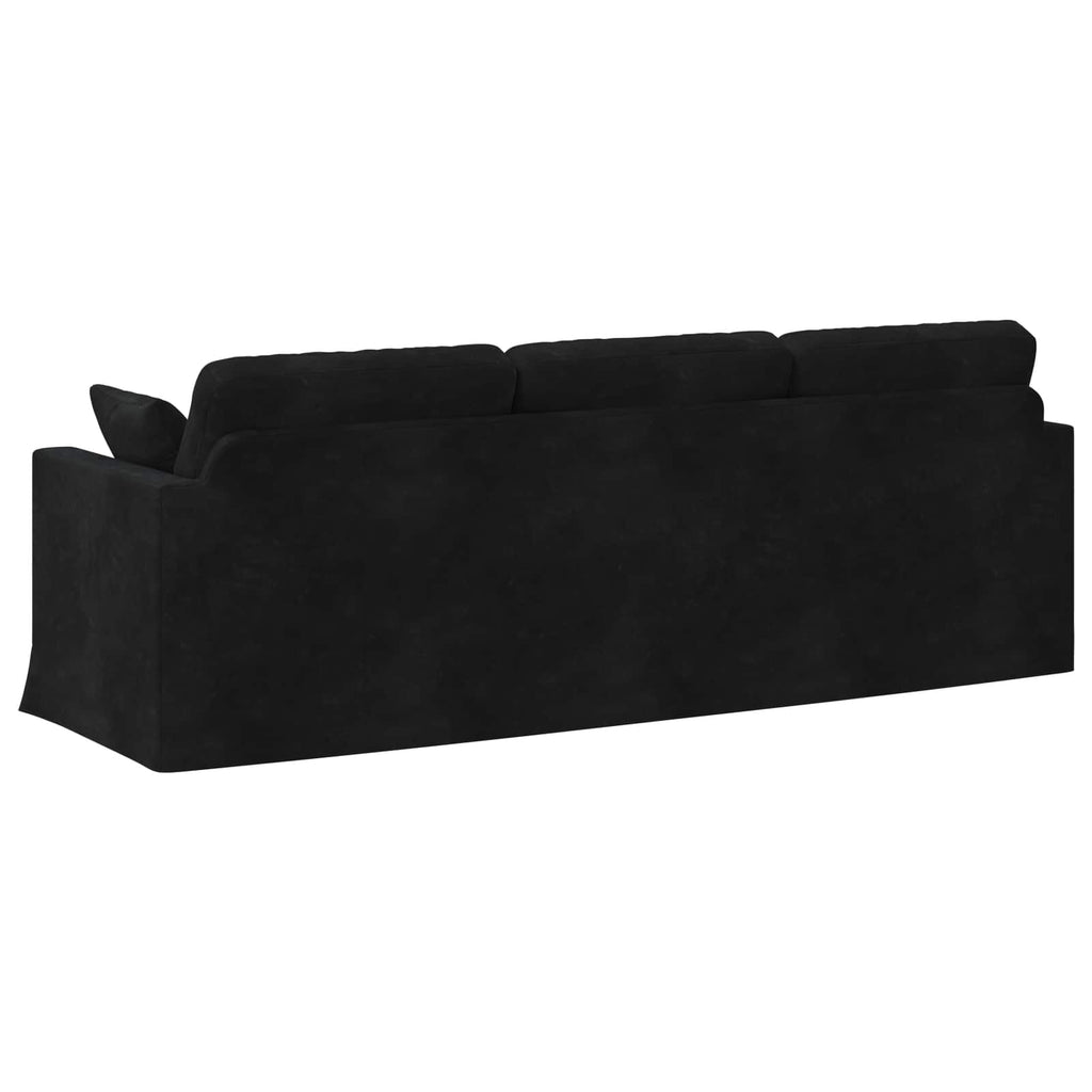 vidaXL Sofa Czarny 228 x 78 x 80 cm Aksamit
