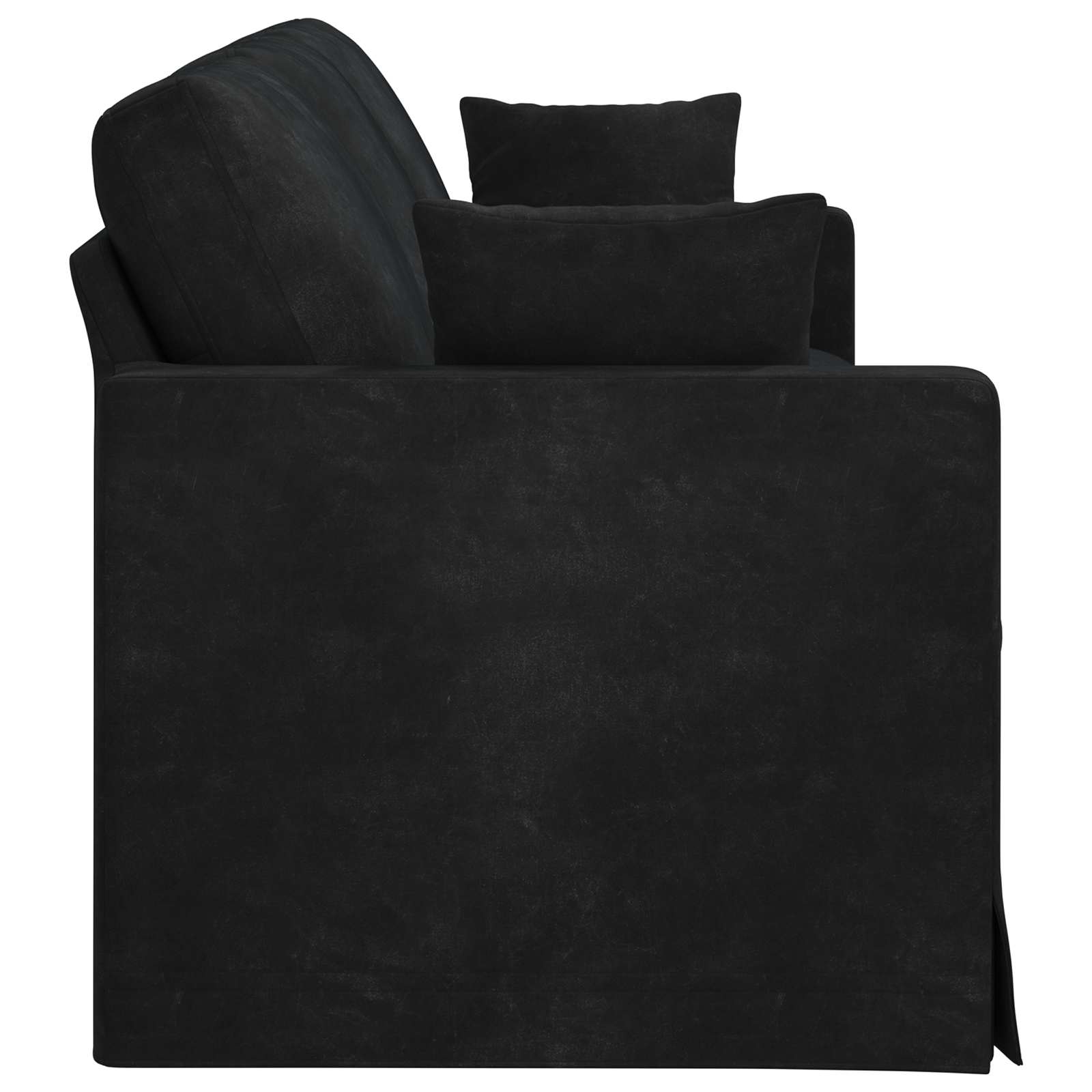 vidaXL Sofa Czarny 228 x 78 x 80 cm Aksamit
