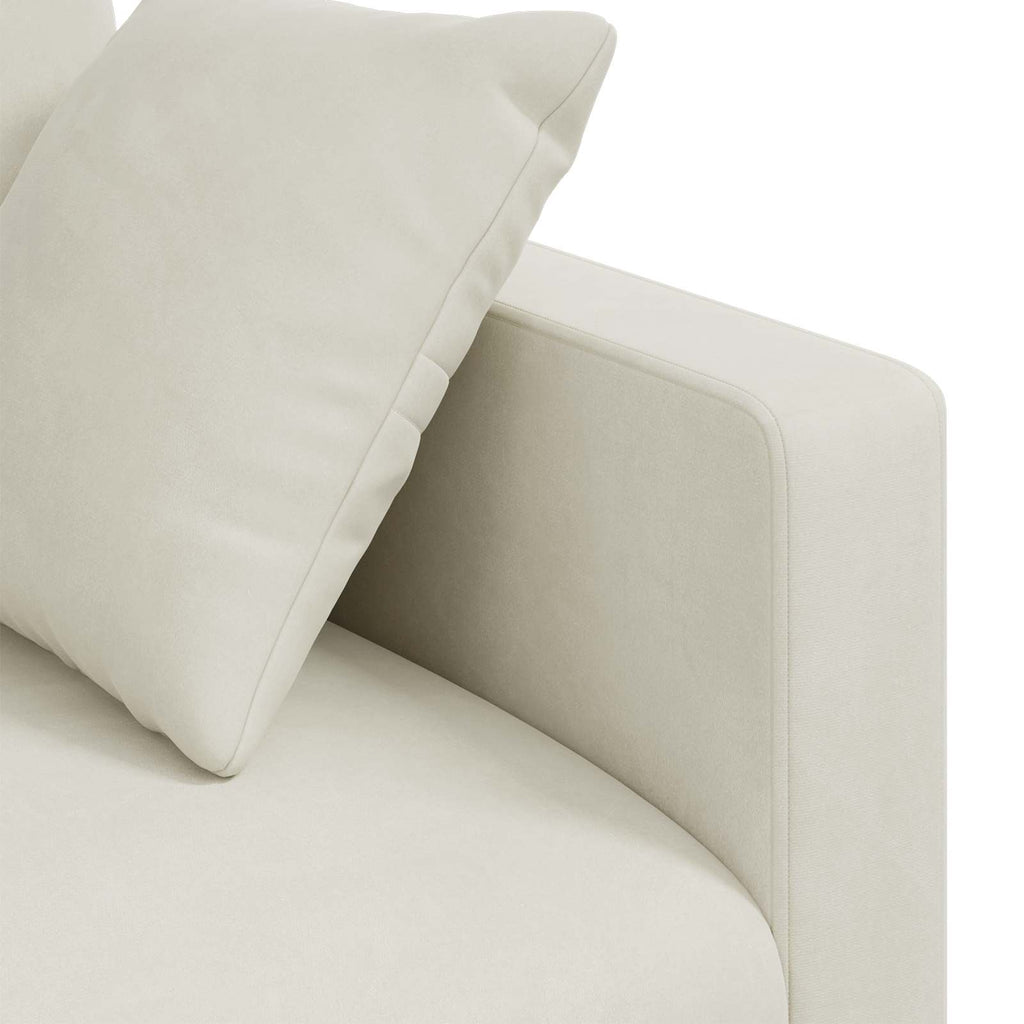vidaXL Sofa Kremowy 228 x 78 x 80 cm Aksamit
