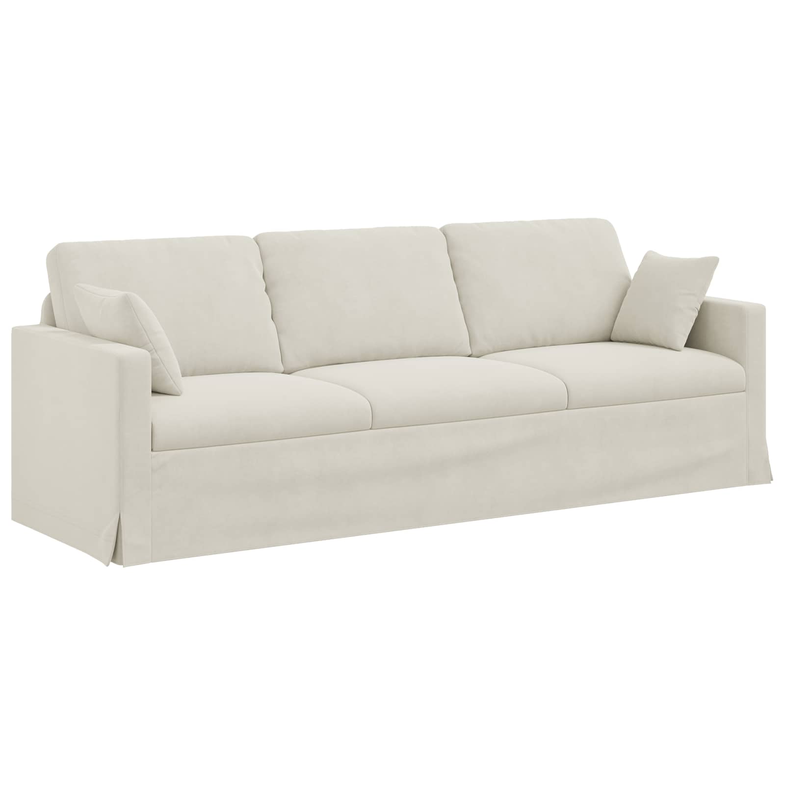 vidaXL Sofa Kremowy 228 x 78 x 80 cm Aksamit