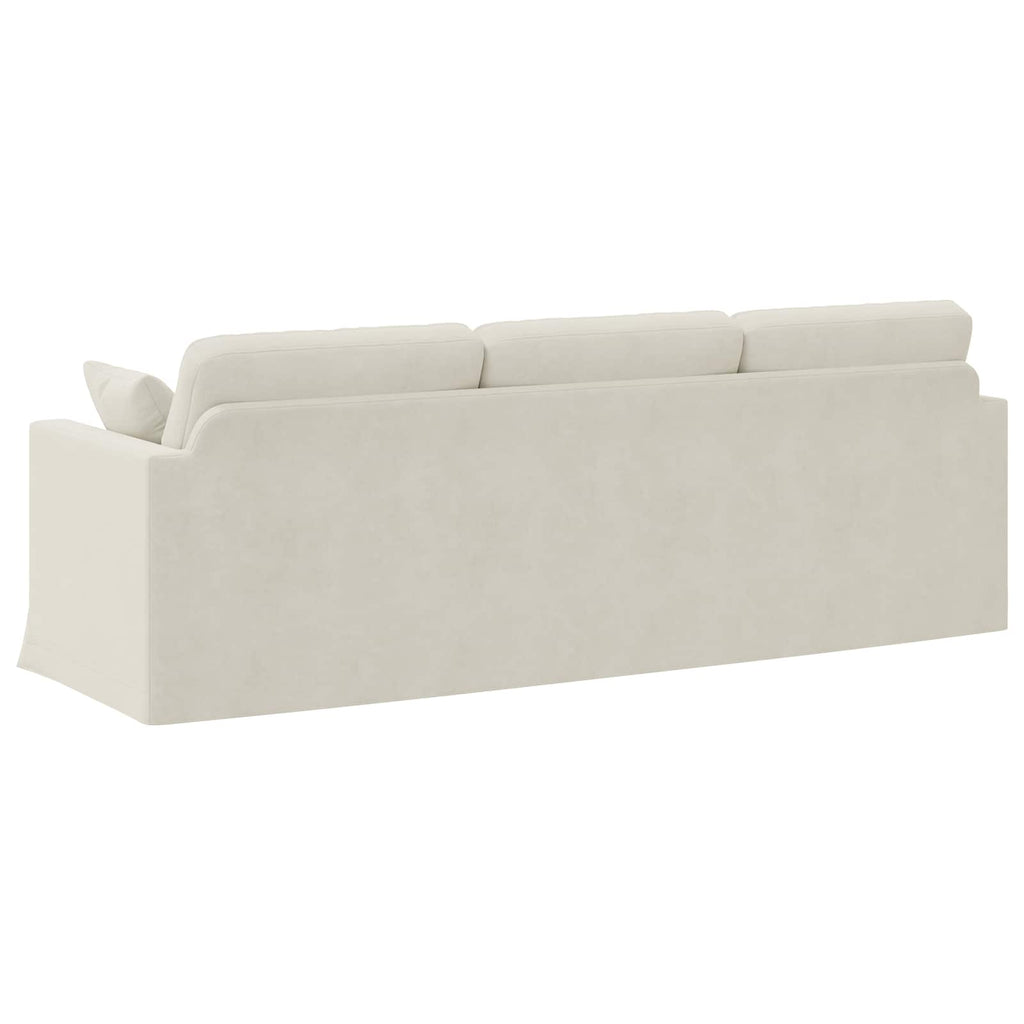 vidaXL Sofa Kremowy 228 x 78 x 80 cm Aksamit