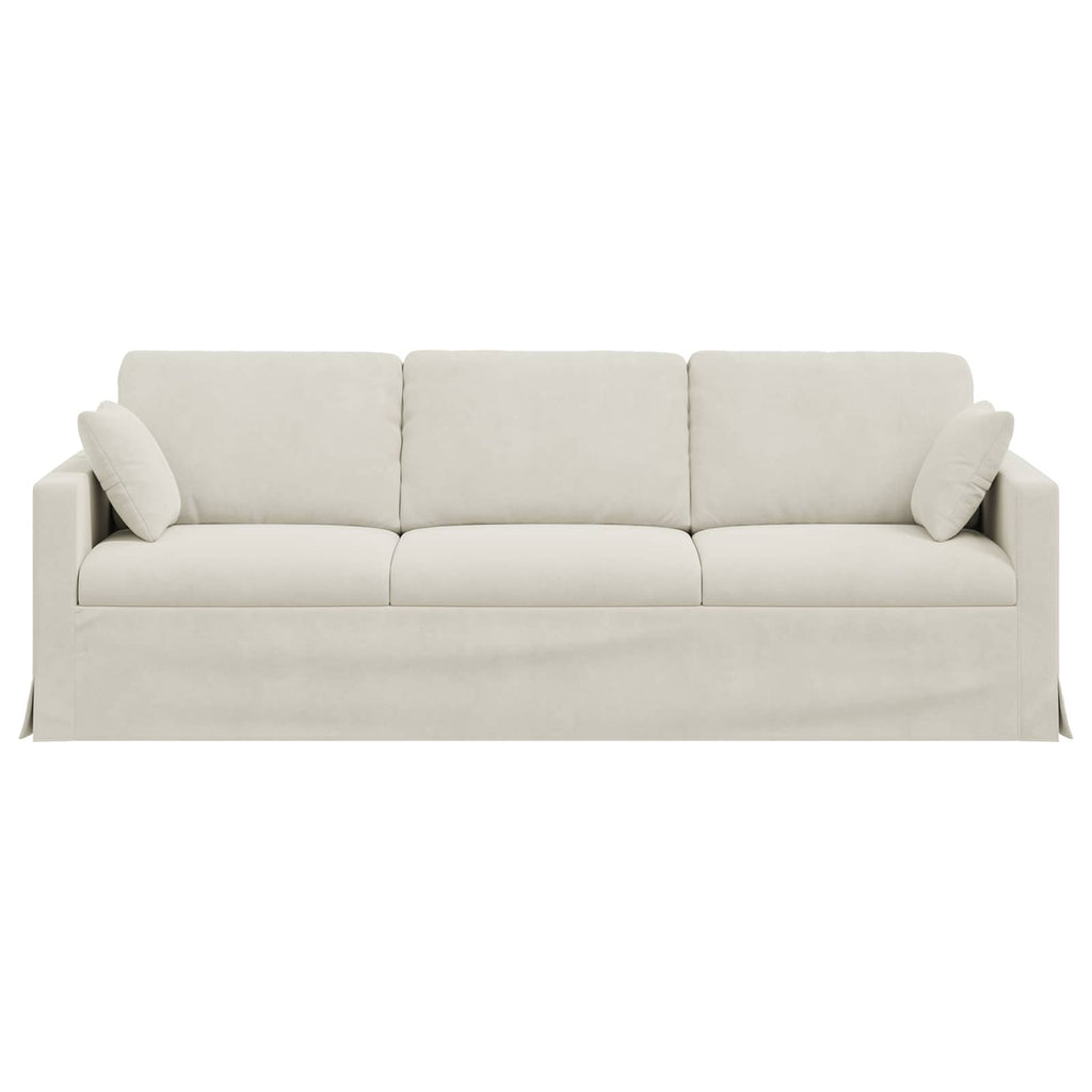 vidaXL Sofa Kremowy 228 x 78 x 80 cm Aksamit