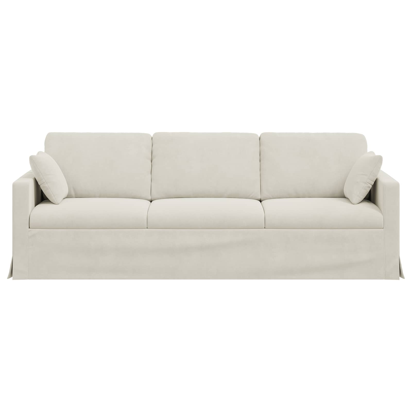 vidaXL Sofa Kremowy 228 x 78 x 80 cm Aksamit